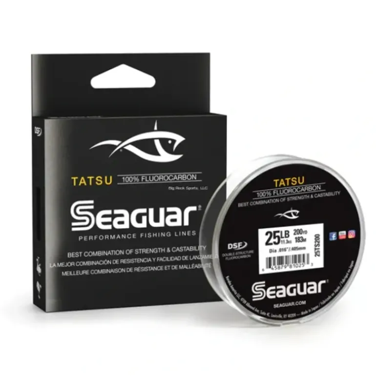Seaguar Tatsu 100% Fluorocarbon Main Line 25lb 200yd Clear - Your Premium Fishing Gear Store Rods Lines Baits Accessories* Fishing Line
