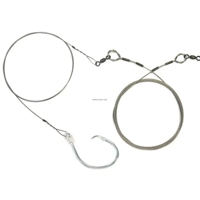 Sea Striker Deluxe Shark Rig 13/0 Circle Hook, 9' 480lb SS Cable, 4' Solid Wire - Your Premium Fishing Gear Store Rods Lines Baits Accessories* Shop All