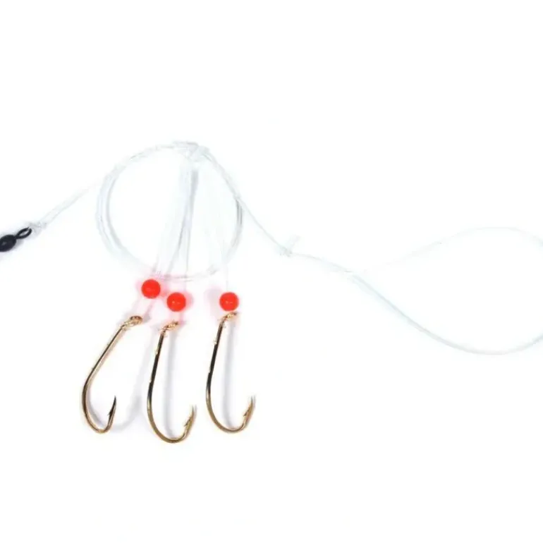 Sea Striker Sea Bass Hi-Lo Rig, 3 - 3/0 Gold Bait Holder - Your Premium Fishing Gear Store Rods Lines Baits Accessories* Bait
