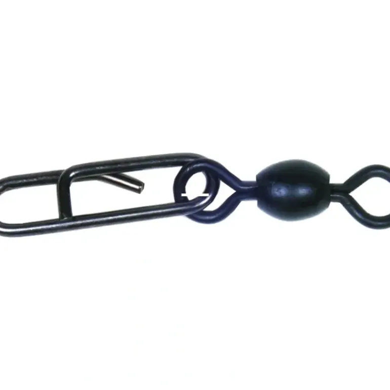 Sea Striker Stainless Fast Snap with KROK Swivel, 50lb, 5pk, Black - Your Premium Fishing Gear Store Rods Lines Baits Accessories* Fishing Line