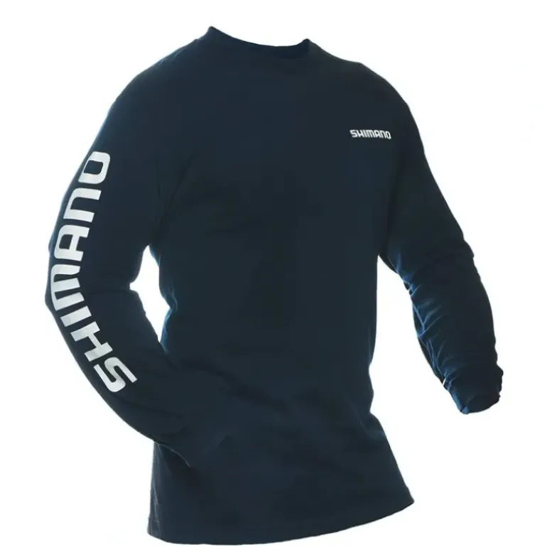 Shimano Long Sleeve Cotton T-Shirt - Your Premium Fishing Gear Store Rods Lines Baits Accessories* Shop All