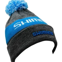 Shimano Multi-Color Beanie Embroidered logo Knitted cap, OSFM, Blue pom - Your Premium Fishing Gear Store Rods Lines Baits Accessories* Fishing Line