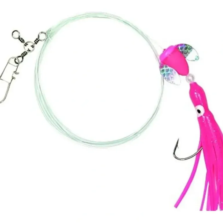Shur Strike Spin-Glo Fluke Rig, Nickel Wide Gap Hook, Pink - Your Premium Fishing Gear Store Rods Lines Baits Accessories* Shop All
