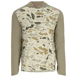 Simms Bugstopper SolarFlex Hoody Ghost Camo Stone/Stone - Your Premium Fishing Gear Store Rods Lines Baits Accessories* Shop All