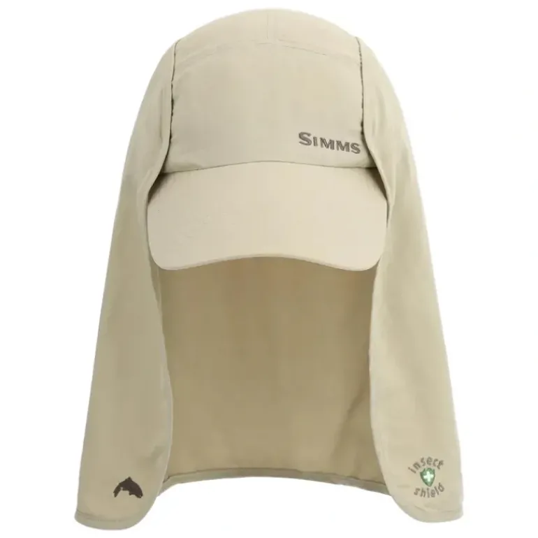 Simms Bugstopper SunShield Cap Stone - Your Premium Fishing Gear Store Rods Lines Baits Accessories* Shop All
