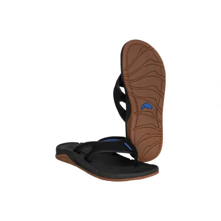 Simms Challenger Flip Flop - Black - Your Premium Fishing Gear Store Rods Lines Baits Accessories* Shop All