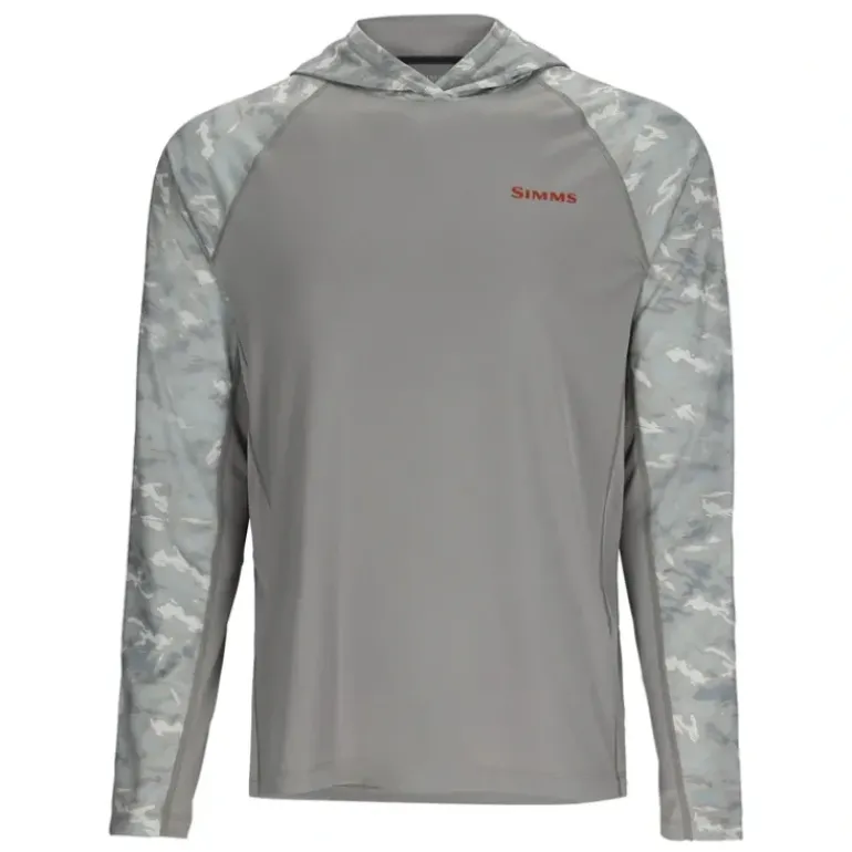 Simms Challenger Solar Hoody Cinder/Ghost Camo Sterling - Your Premium Fishing Gear Store Rods Lines Baits Accessories* Shop All