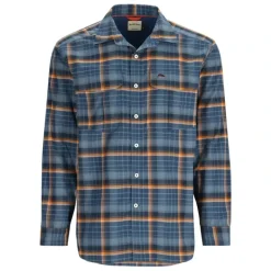 Simms Coldweather LS Shirt Neptune/Sun Glow Ombre Plaid 3X-Large - Your Premium Fishing Gear Store Rods Lines Baits Accessories* Fishing Line