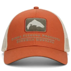 Simms Double Haul Icon Trucker Simms Orange - Your Premium Fishing Gear Store Rods Lines Baits Accessories* Shop All