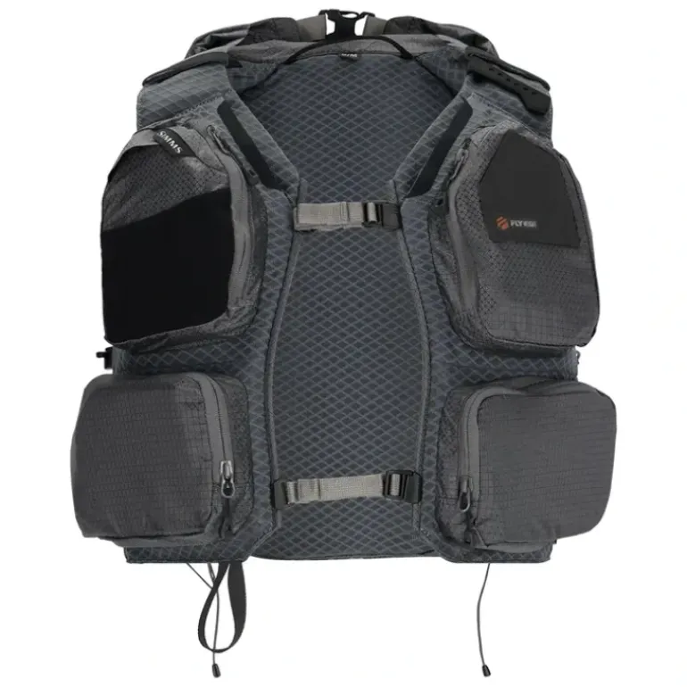 Simms Flyweight Vest Pack Smoke - Your Premium Fishing Gear Store Rods Lines Baits Accessories* Fly Fishing