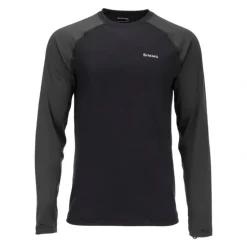 Simms Lightweight Baselayer Top - Black - Your Premium Fishing Gear Store Rods Lines Baits Accessories* Shop All