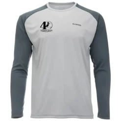 Simms Logo Tech Tee Sterling/Storm - Your Premium Fishing Gear Store Rods Lines Baits Accessories* Bait