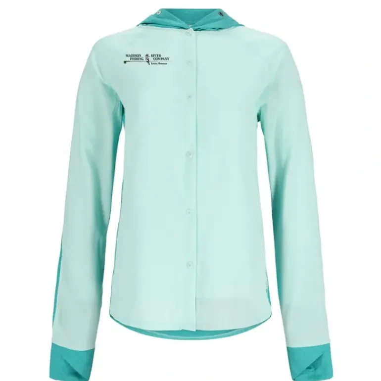 Simms Logo Womens BiComp LS Hoody Sea Breeze - Your Premium Fishing Gear Store Rods Lines Baits Accessories* Shop All