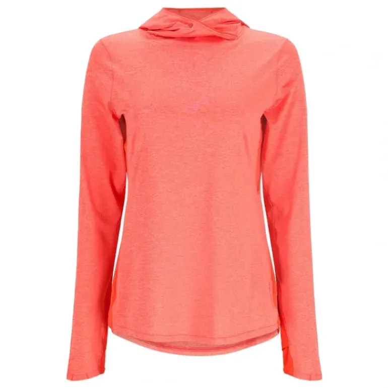 Simms Logo Womens SolarFlex Hoody Watermelon Heather - Your Premium Fishing Gear Store Rods Lines Baits Accessories* Shop All