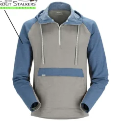 Simms MTS Logo Vermilion Hoody Steel Heather/Navy Heather - Your Premium Fishing Gear Store Rods Lines Baits Accessories* Shop All