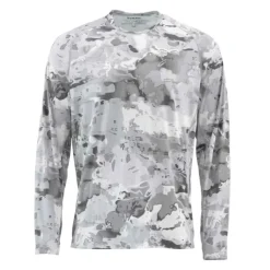 Simms Solarflex Crewneck Shirt - Cloud Camo - Your Premium Fishing Gear Store Rods Lines Baits Accessories* Shop All