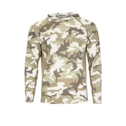 Simms SolarFlex Hoody Print - Woodland Camo Sandbar - Your Premium Fishing Gear Store Rods Lines Baits Accessories* Shop All