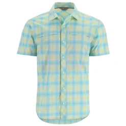 Simms Stone Cold SS Shirt Lichen/Sea Pool Ombre Plaid - Your Premium Fishing Gear Store Rods Lines Baits Accessories* Shop All