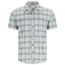 Simms Stone Cold SS Shirt Steel Blue/Storm Ombre Plaid - Your Premium Fishing Gear Store Rods Lines Baits Accessories* Shop All