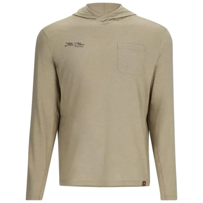 Simms 40th Logo SolarFlex Cooling Hoody Stone - Your Premium Fishing Gear Store Rods Lines Baits Accessories* Shop All