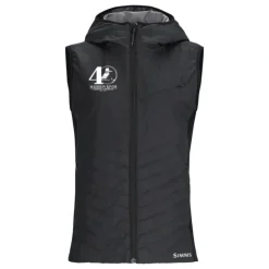 Simms 40th Logo Womens Fall Run Hybrid Hooded Vest Black - Your Premium Fishing Gear Store Rods Lines Baits Accessories* Shop All