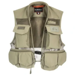 Simms Tributary Fishing Vest Tan - Your Premium Fishing Gear Store Rods Lines Baits Accessories* Shop All