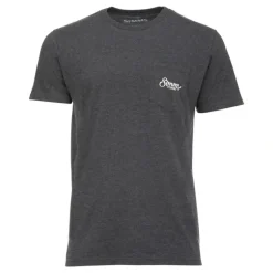Simms Two Tone Pocket Tee Charcoal Heather - Your Premium Fishing Gear Store Rods Lines Baits Accessories* Shop All