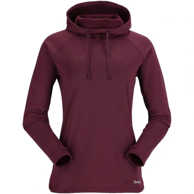 Simms Womens Heavyweight Baselayer Hoody Mulberry - Your Premium Fishing Gear Store Rods Lines Baits Accessories* Shop All