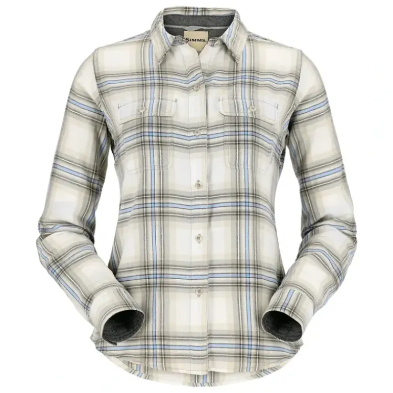 Simms Womens Santee Flannel Shirt Soft Rose Camp Plaid - Your Premium Fishing Gear Store Rods Lines Baits Accessories* Shop All