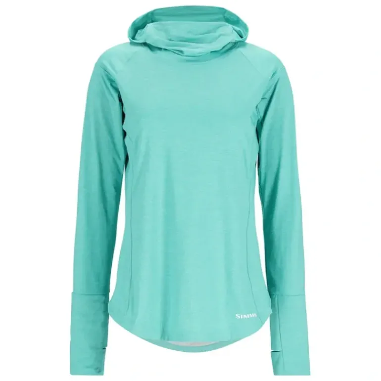 Simms Womens SolarFlex Cooling Hoody Gulf Blue - Your Premium Fishing Gear Store Rods Lines Baits Accessories* Shop All