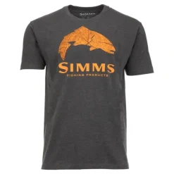 Simms Wood Trout Fill T-Shirt Flame - Your Premium Fishing Gear Store Rods Lines Baits Accessories* Shop All