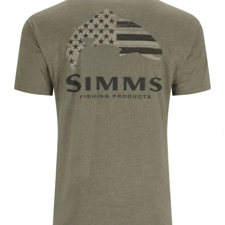 Simms Wooden Flag Trout T-Shirt Sale - Your Premium Fishing Gear Store Rods Lines Baits Accessories* Shop All