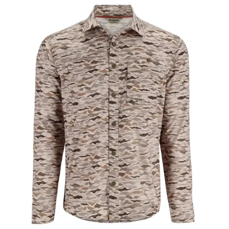 Simms Challenger LS Shirt Sand Riverbed Print - Your Premium Fishing Gear Store Rods Lines Baits Accessories* Shop All