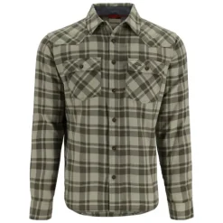 Simms Santee Flannel Pale Pine Shadow Box Plaid - Your Premium Fishing Gear Store Rods Lines Baits Accessories* Fishing Line