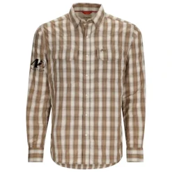 Simms 40th Logo Big Sky LS Shirt Driftwood Plaid - Your Premium Fishing Gear Store Rods Lines Baits Accessories* Fishing Line