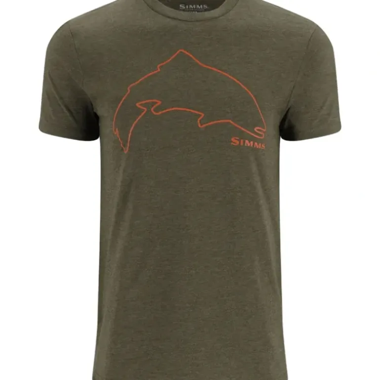 Simms Trout Outline T-Shirt - Your Premium Fishing Gear Store Rods Lines Baits Accessories* Fishing Line
