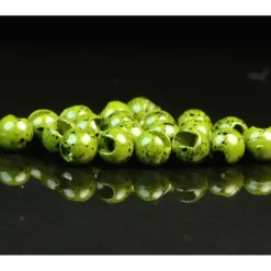 Slotted Tungsten Beads - Mottled Olive - Your Premium Fishing Gear Store Rods Lines Baits Accessories* Fishing Line
