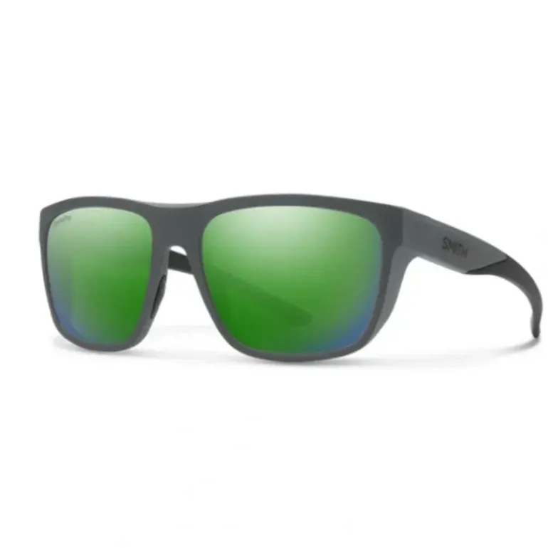 Smith Barra Sunglasses Matte Cement ChromaPop Polarized Green Mirror - Your Premium Fishing Gear Store Rods Lines Baits Accessories* Shop All