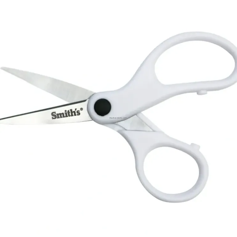Smith's Stainless Scissors, White, 3" - Your Premium Fishing Gear Store Rods Lines Baits Accessories* Fishing Line