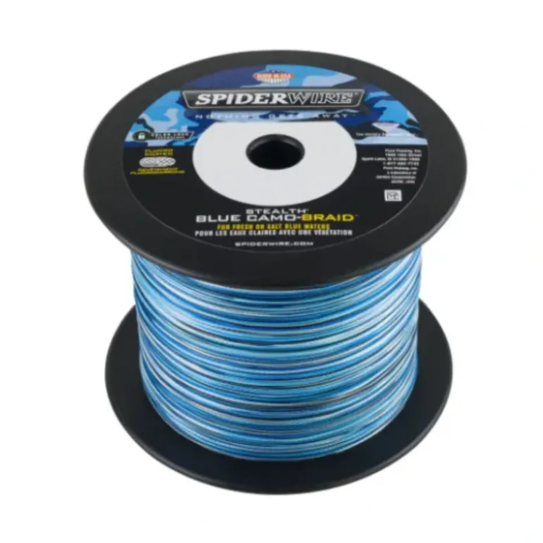 Spiderwire Stealth Blue Camo Braided Line 1500/3000 Yards - Your Premium Fishing Gear Store Rods Lines Baits Accessories* Fishing Line