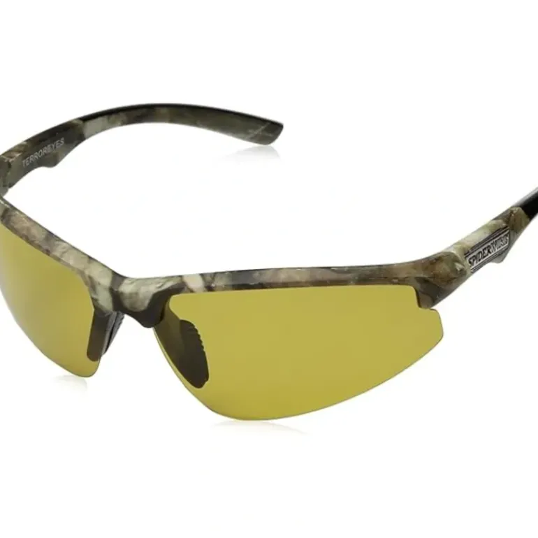 Spiderwire Terror Eyes Sunglasses, L/XL, Matte Camo/Amber - Your Premium Fishing Gear Store Rods Lines Baits Accessories* Fishing Line