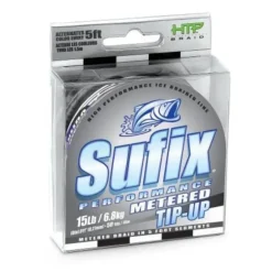 Sufix Performance Tip Up Braided Line 50yd Spools Black and Metered - Your Premium Fishing Gear Store Rods Lines Baits Accessories* Fishing Line