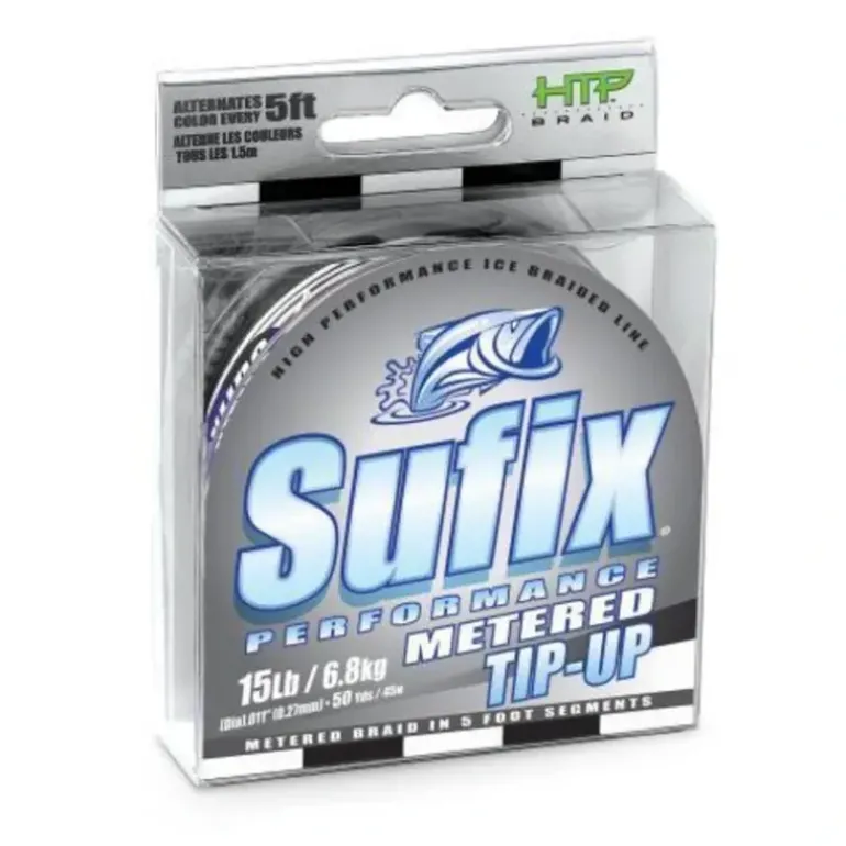 Sufix Performance Tip Up Braided Line 50yd Spools Black and Metered - Your Premium Fishing Gear Store Rods Lines Baits Accessories* Fishing Line