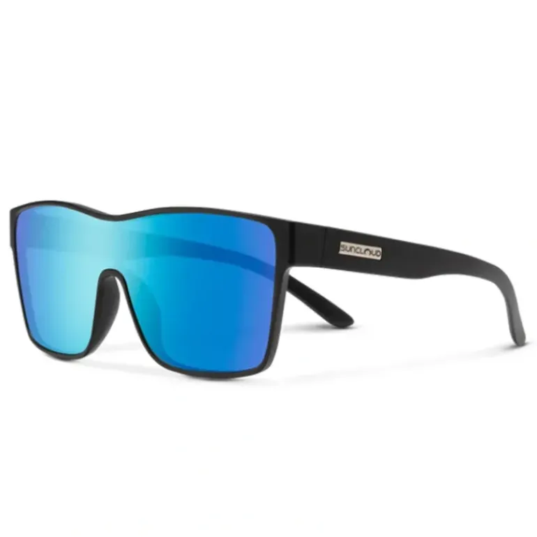 Suncloud Biff Matte Black Polarized Blue Mirror - Your Premium Fishing Gear Store Rods Lines Baits Accessories* Fly Fishing