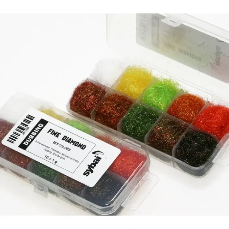 Sybai Fine Diamond Dubbing Box- Mix Colors - Your Premium Fishing Gear Store Rods Lines Baits Accessories* Shop All