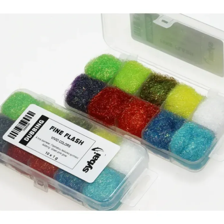 Sybai Fine Flash Nymph Dubbing Box- Vivid - Your Premium Fishing Gear Store Rods Lines Baits Accessories* Shop All