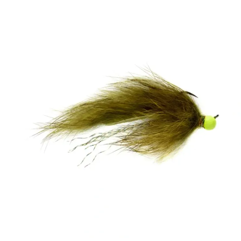 Tactical Hot Head Jig Zonker Olive Barbless - Your Premium Fishing Gear Store Rods Lines Baits Accessories* Shop All