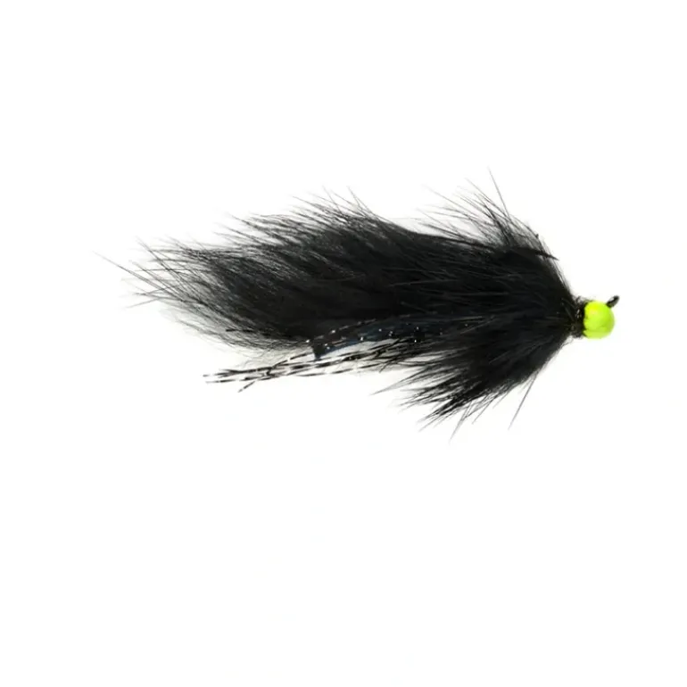 Tactical Hot Head Jig Zonker Black Barbless - Your Premium Fishing Gear Store Rods Lines Baits Accessories* Shop All