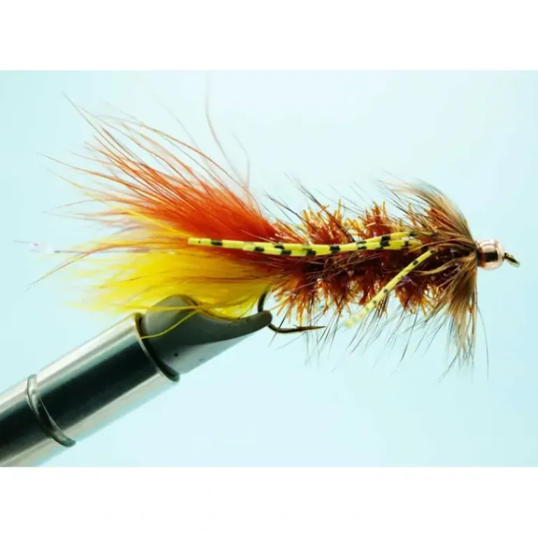 TBH Rubber Leg Bugger Brown Yellow #6 - Your Premium Fishing Gear Store Rods Lines Baits Accessories* Shop All