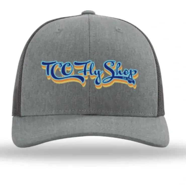 TCO Fly Shop Hat Low Pro Trucker - Retro Logo - Your Premium Fishing Gear Store Rods Lines Baits Accessories^ Flash Sale